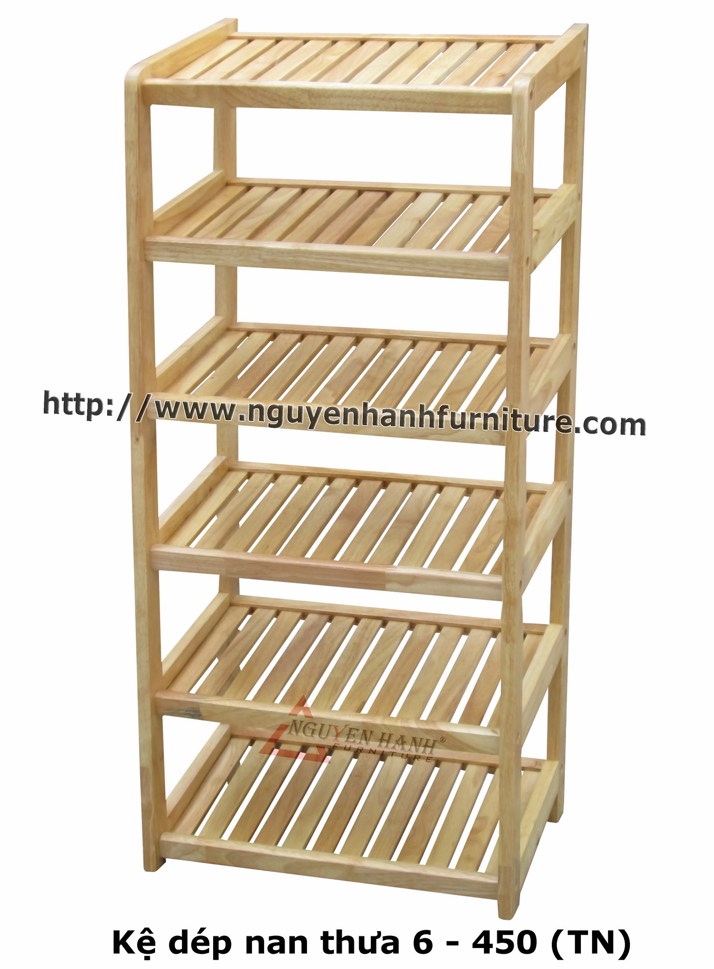 Name product: Shoeshelf 6 Floors 450 with sparse blades (Natural) - Dimensions: 45 x 30 x 98 (H) - Description: Wood natural rubber